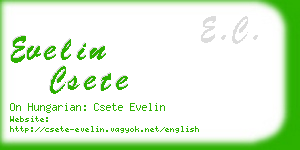 evelin csete business card